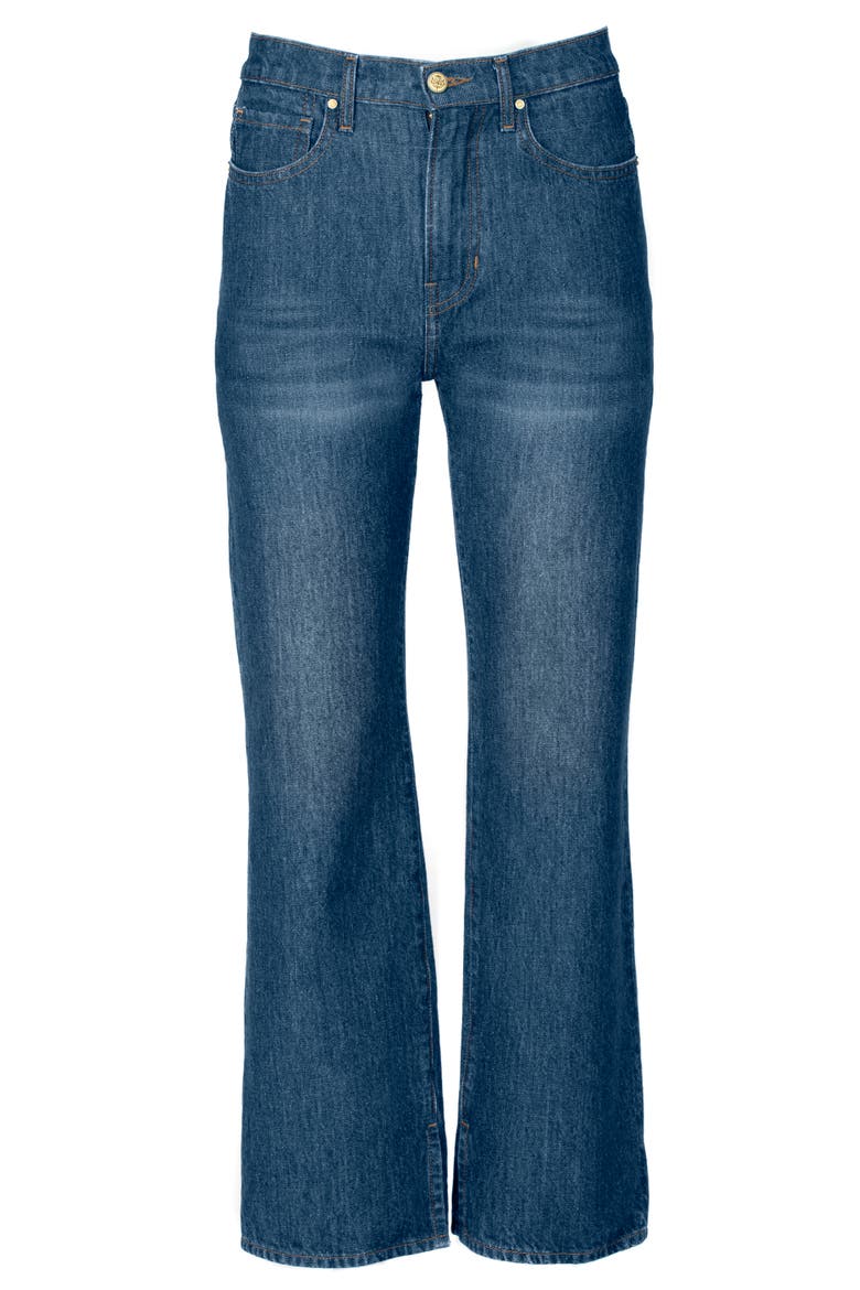 The Maddy Petite Relaxed Straight Leg Jean, Alternate, color, Sapphire