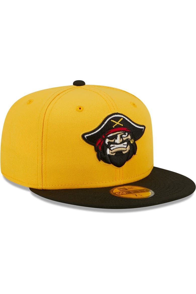 Men's New Era Yellow Bradenton Marauders Authentic Collection 59FIFTY Fitted Hat, Alternate, color, Yellow