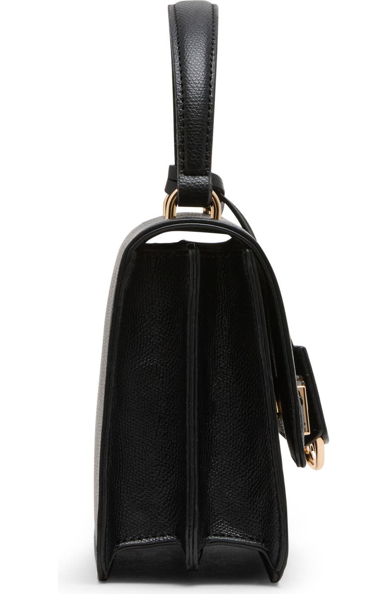 Anne Klein Belt Frame Satchel, Alternate, color, Black