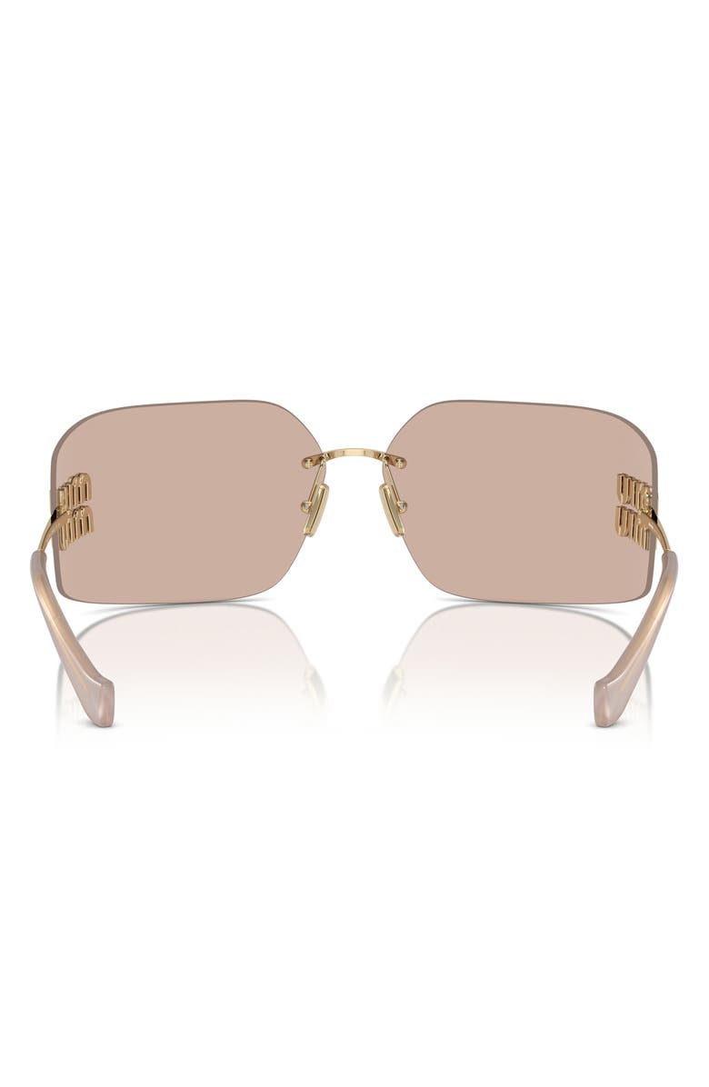 Miu Miu 80mm Oversize Irregular Sunglasses, Alternate, color, Pale Gold