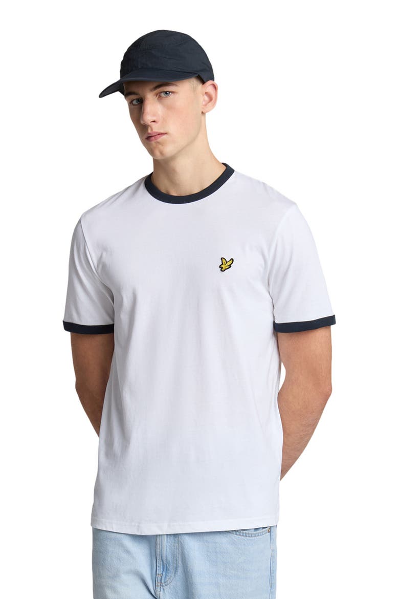 Ringer T-shirt, Alternate, color, White/ Dark Navy