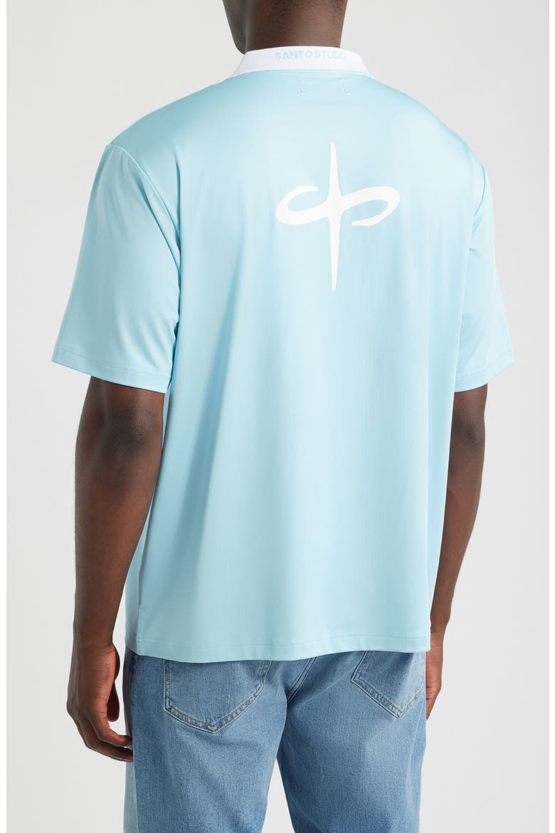Santo Flipped Jersey Polo, Alternate, color, LIGHT BLUE