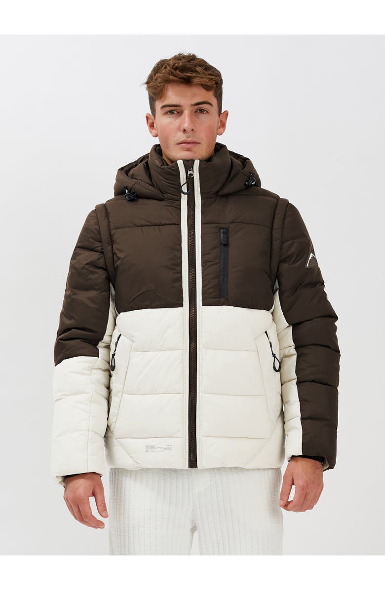 Point Zero MIDWEIGHT ZIP-OFF SLEEVES PUFFER, Main, color, Choco Milk