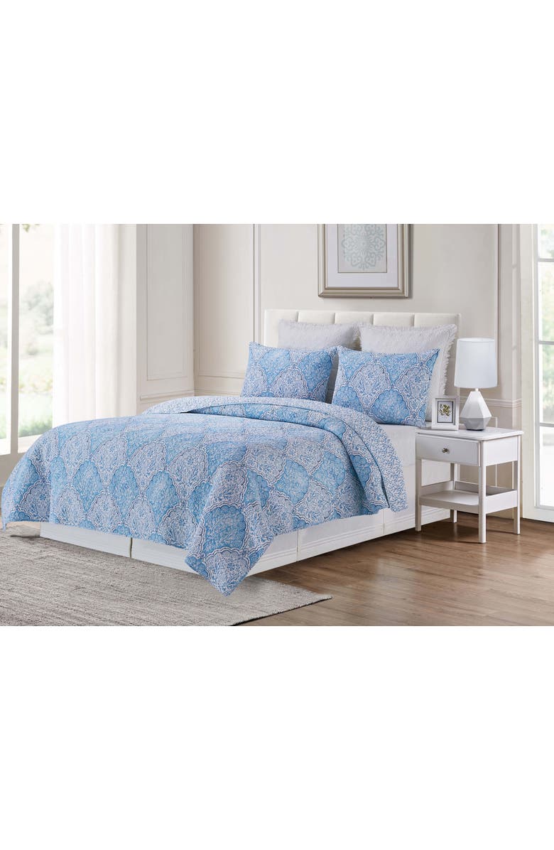 C&F Home Chinoiserie Coast Bedding Collection, Alternate, color, Blue