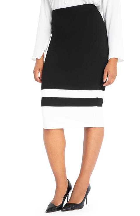 Colorblock Column Skirt
