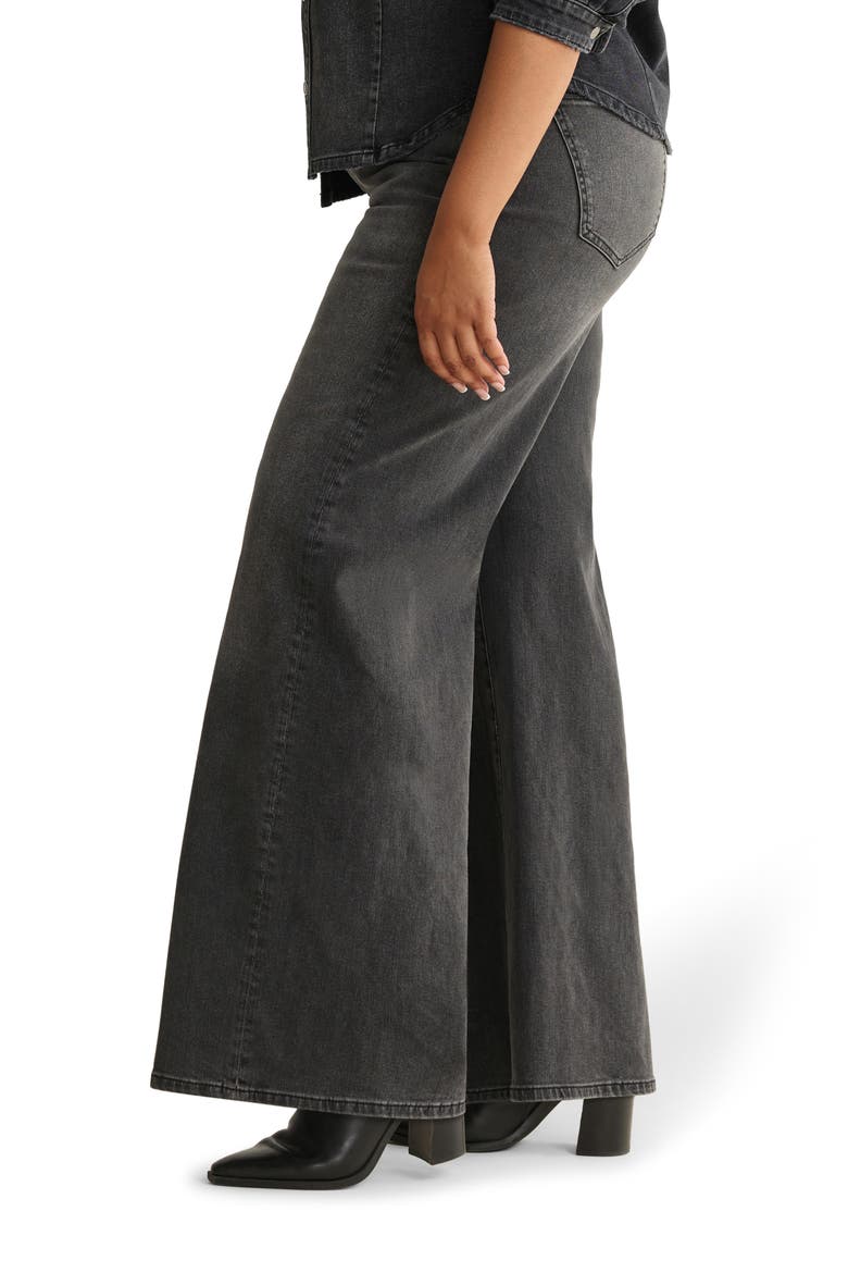 NCE High Waist Wide Leg Jeans, Alternate, color, OVERCAST