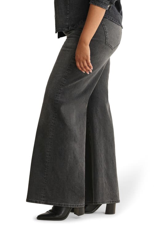 Warp & Weft Warp+weft Nce High Waist Wide Leg Jeans In Gray