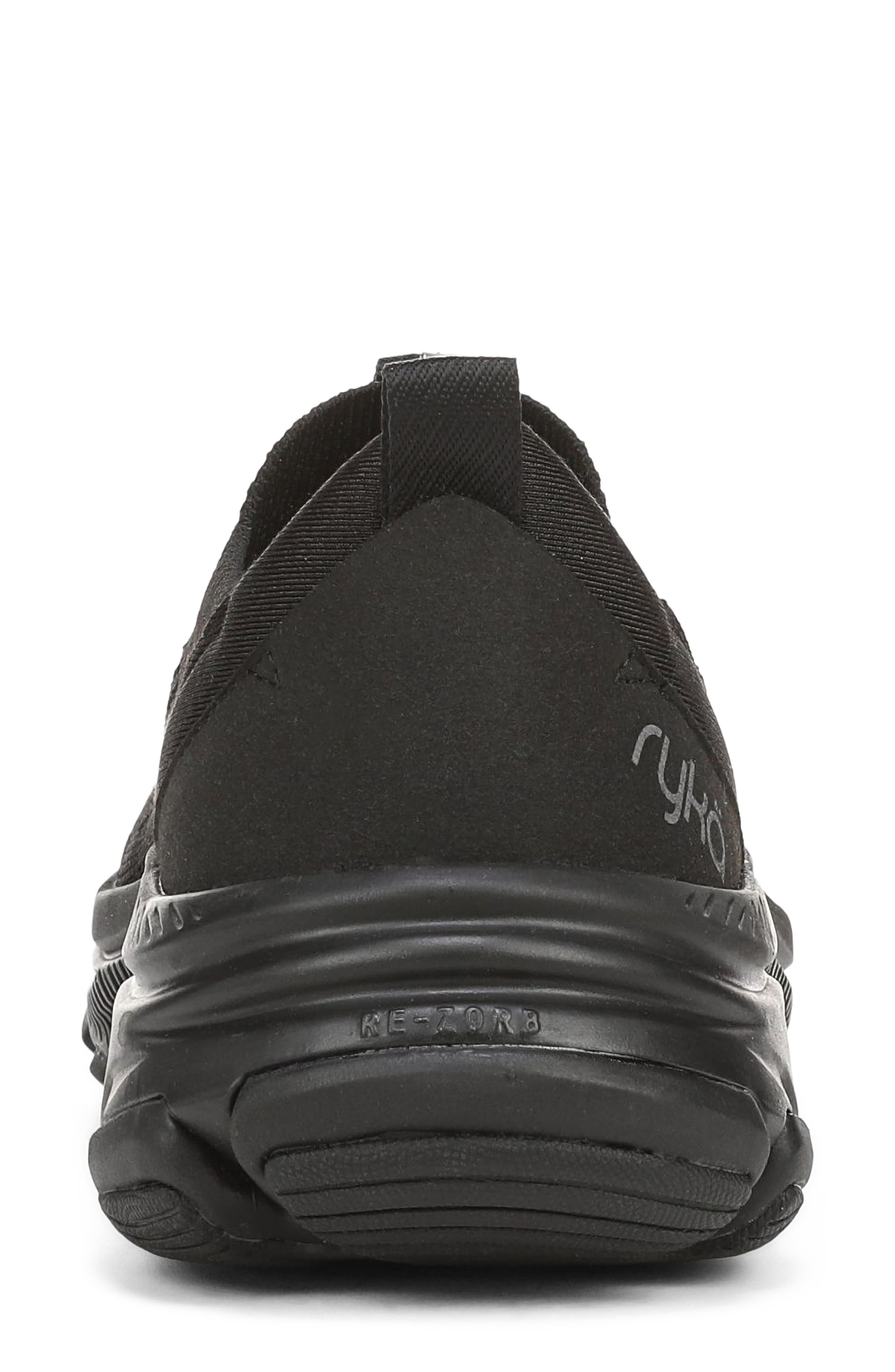 Devotion Max Slip-On Walking Sneaker, Alternate, color, BLACK BLACK