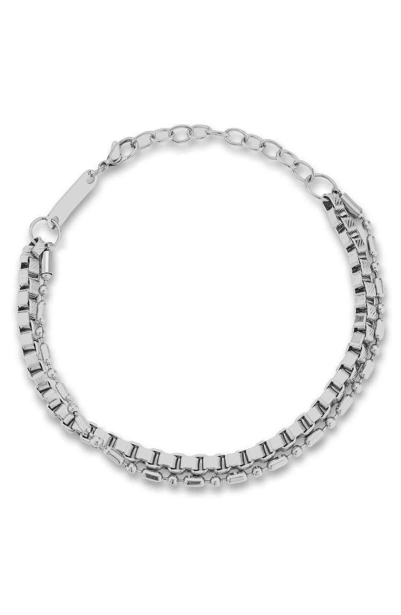 Yield of Men Men's Double Layer Bracelet, Main, color, Silver