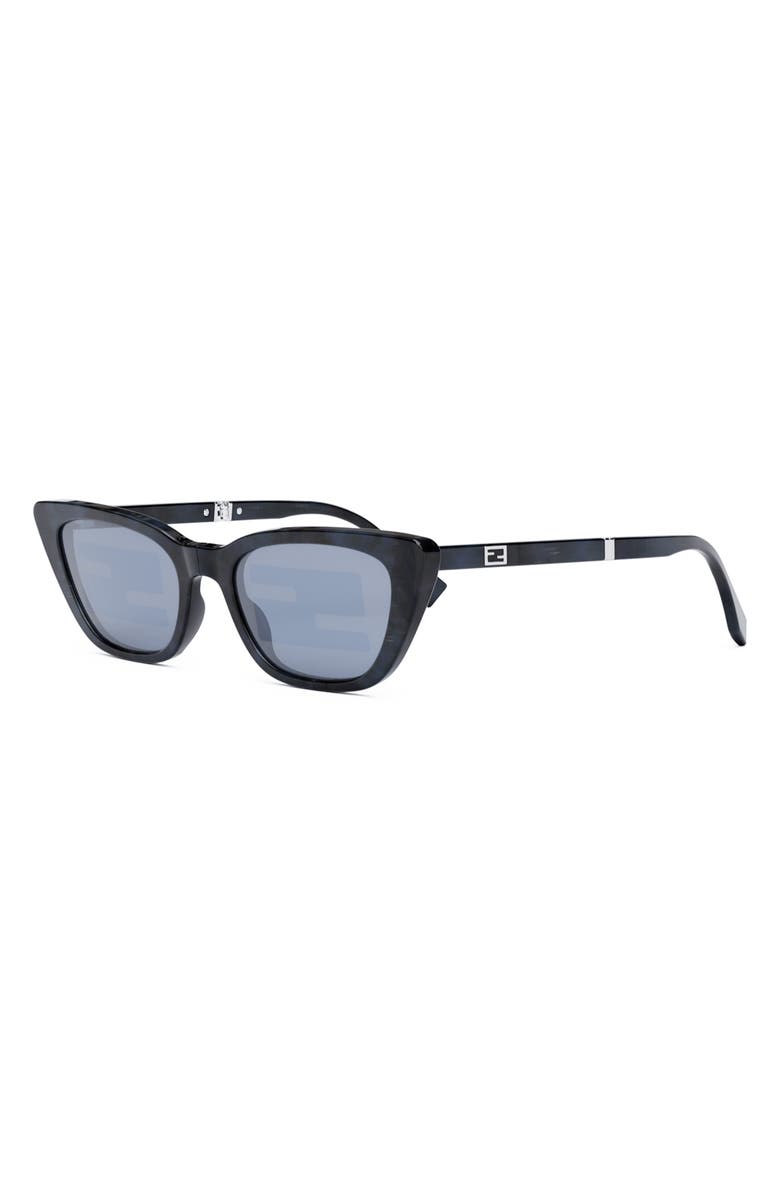 Fendi 'Fendi Baguette Anniversary 53mm Cat Eye Sunglasses, Alternate, color,