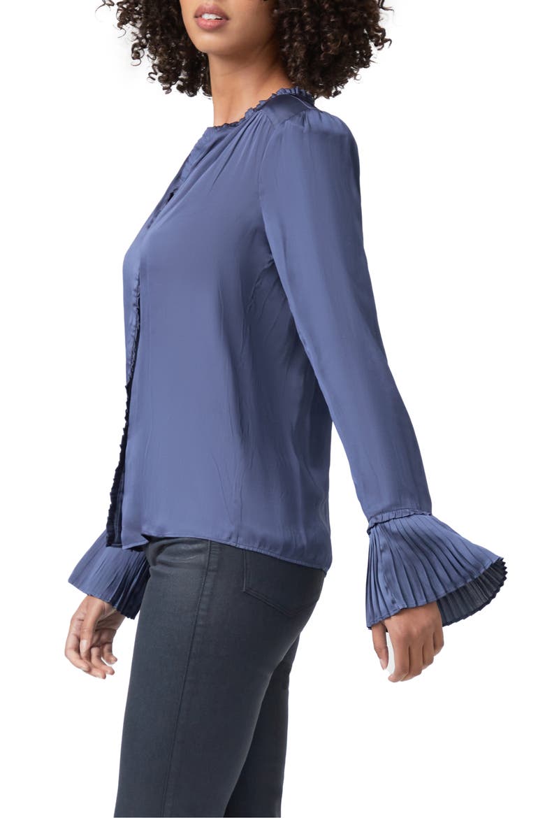 Palma Pleated Cuff Button-Up Blouse, Alternate, color, AMETHYST