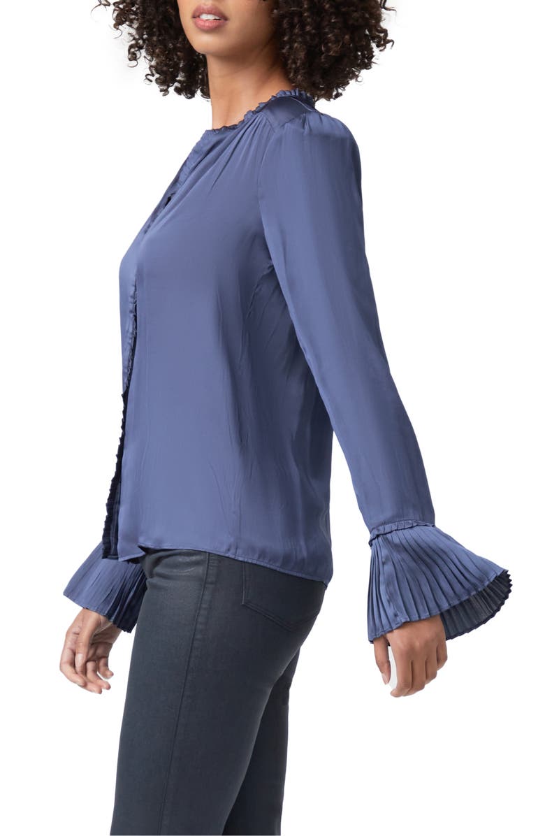PAIGE Palma Pleated Cuff Button-Up Blouse, Alternate, color,