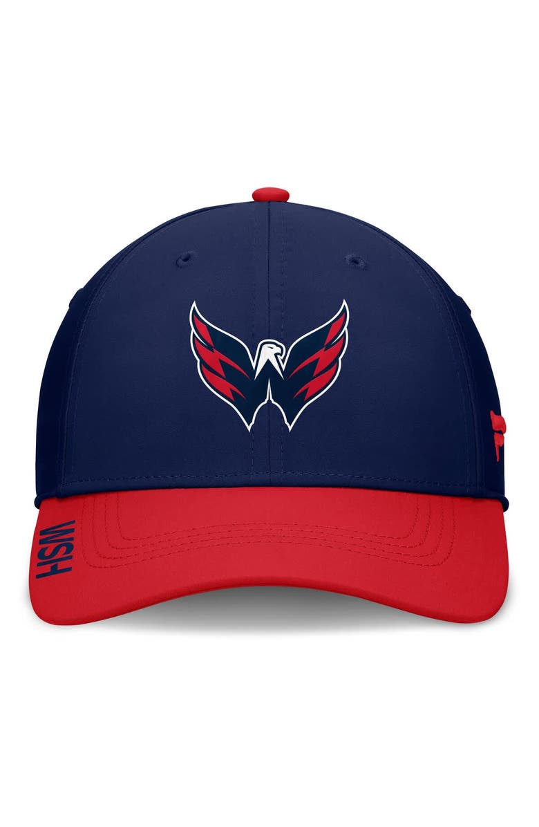 FANATICS Men's Fanatics Navy/Red Washington Capitals Authentic Pro Rink Flex Hat, Alternate, color, Navy