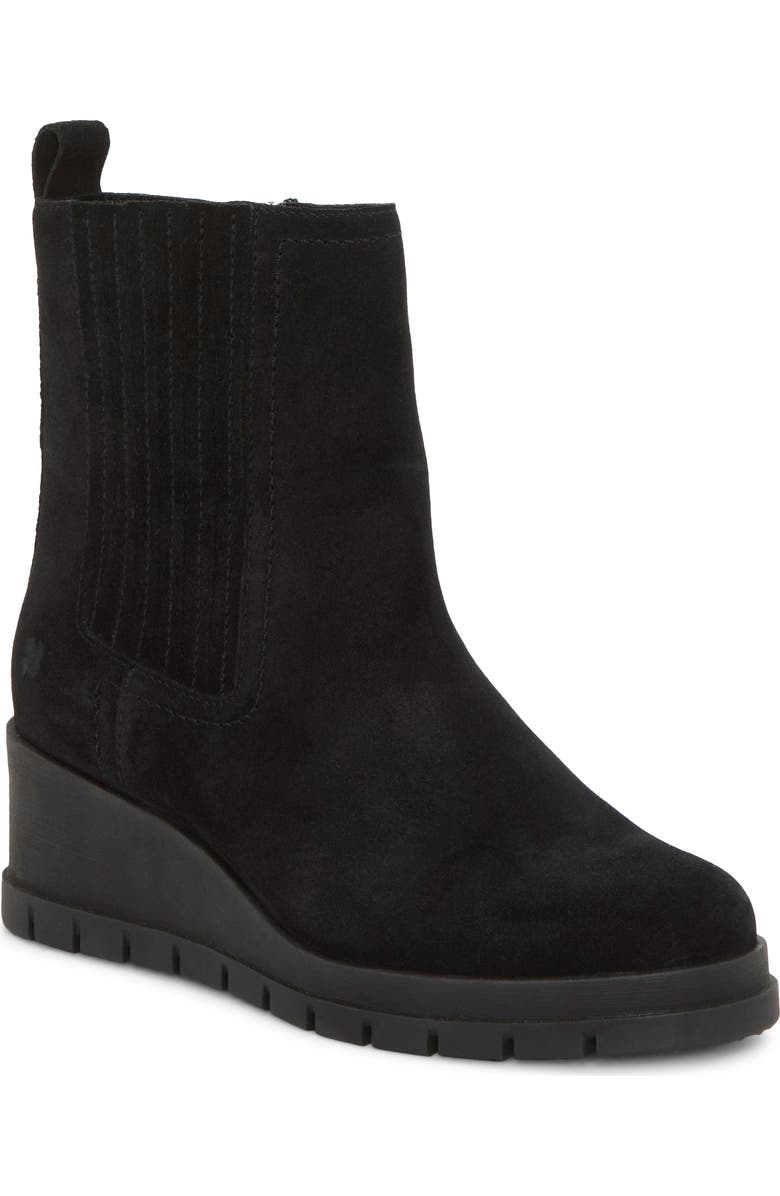 Lucky Brand Sondruh Platform Wedge Bootie, Main, color, Black
