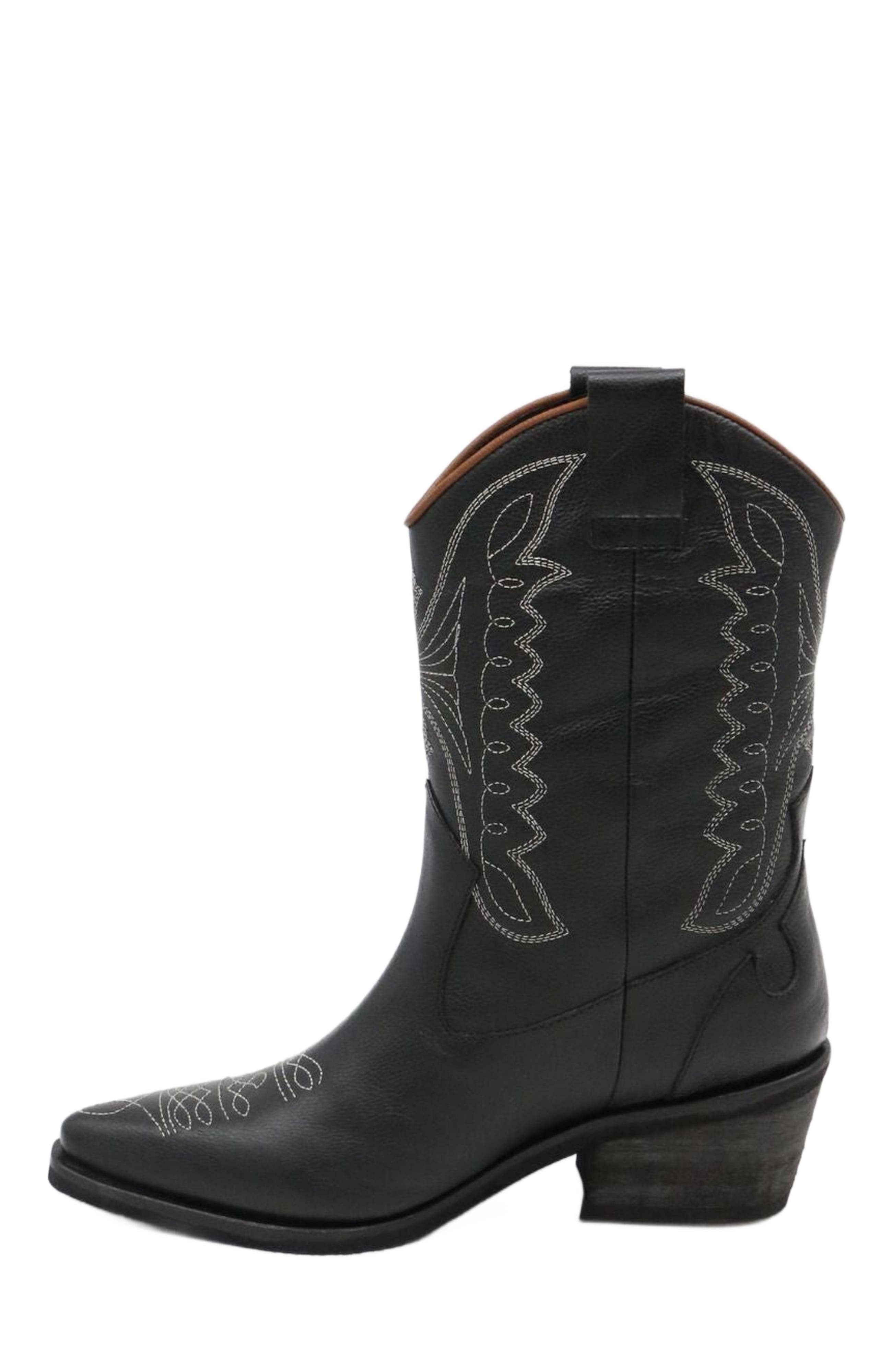 STIVALI NEW YORK Smooth Unstoppable Western Cowboy Boots, Alternate, color, Black
