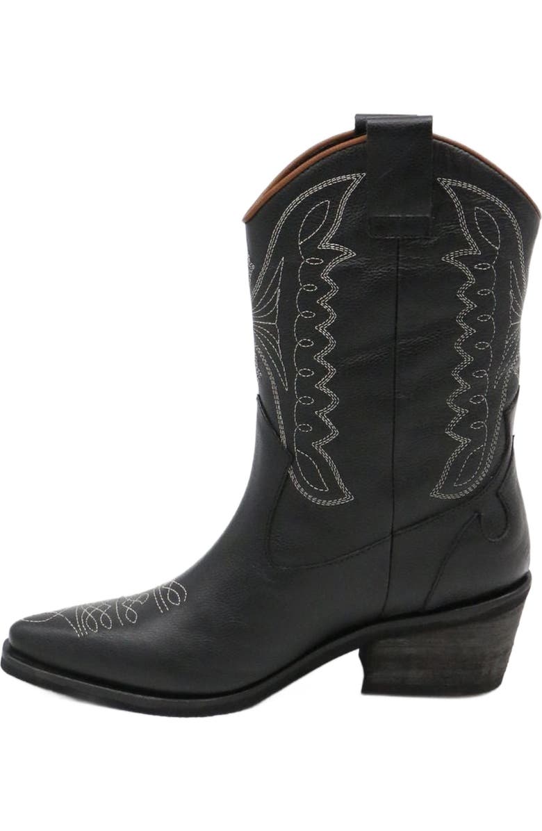 STIVALI NEW YORK Smooth Unstoppable Western Cowboy Boots, Alternate, color, Black
