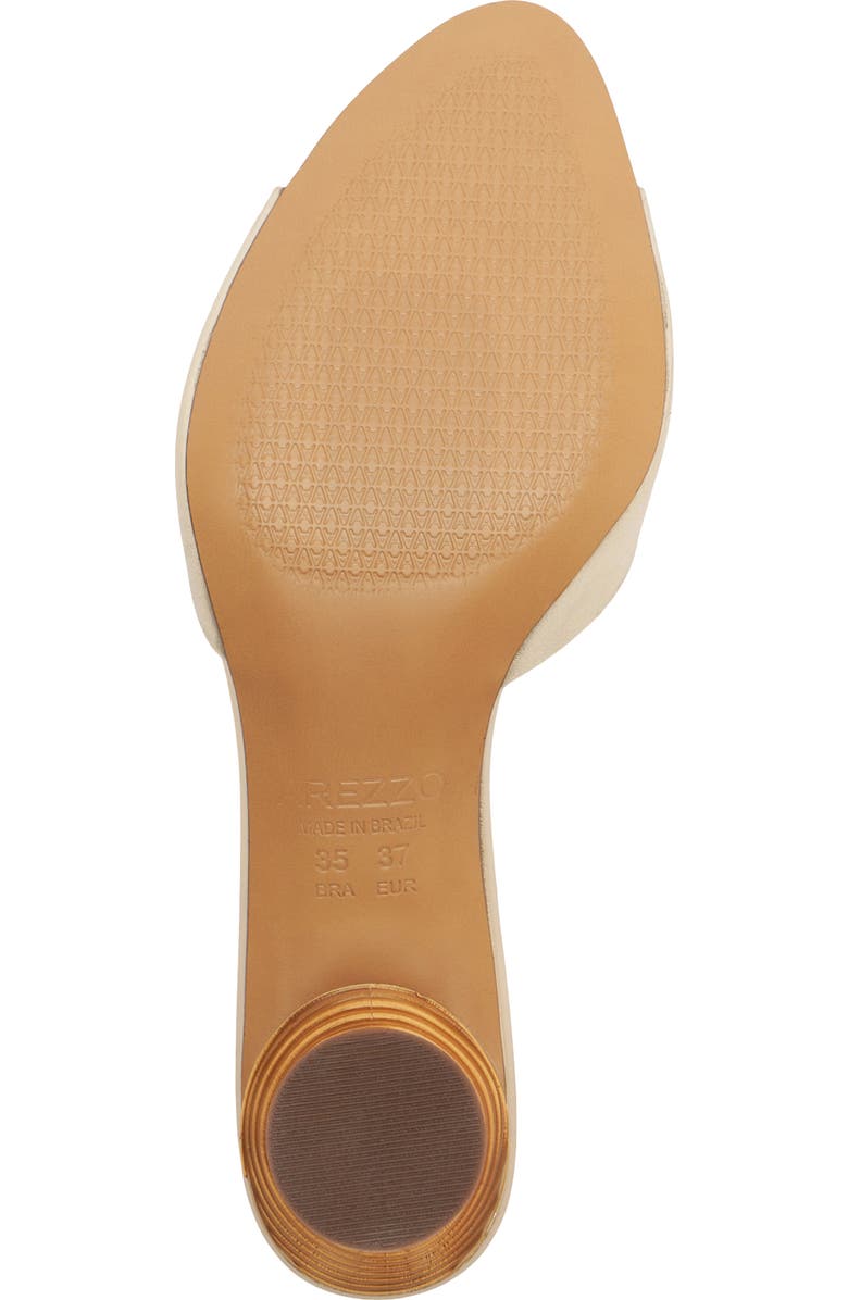 Arezzo Luca Low Pointed Toe Kitten Heel Slide Sandal, Alternate, color, Platino