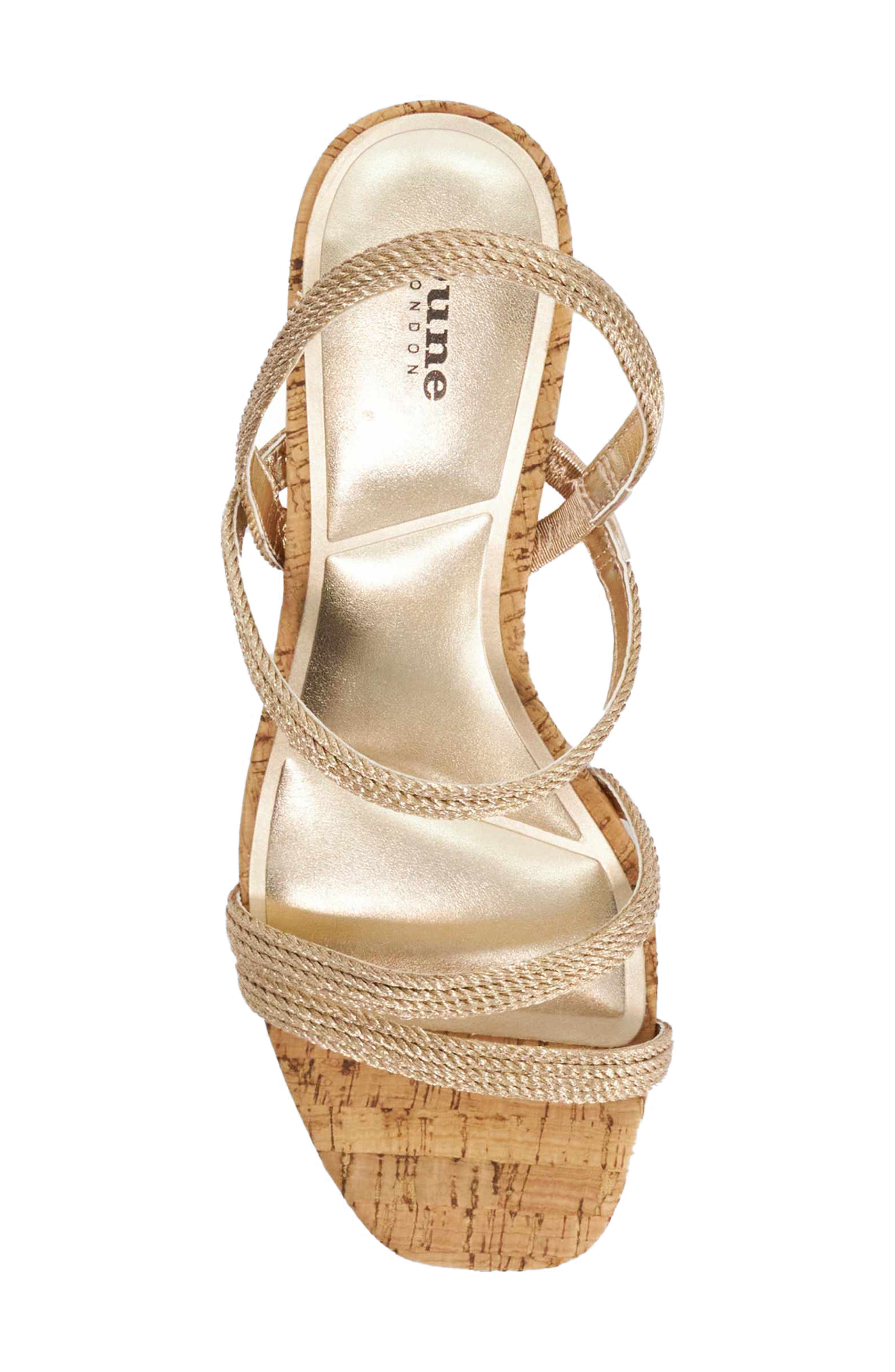 Dune London Kalia Wedge Sandal, Alternate, color, Gold