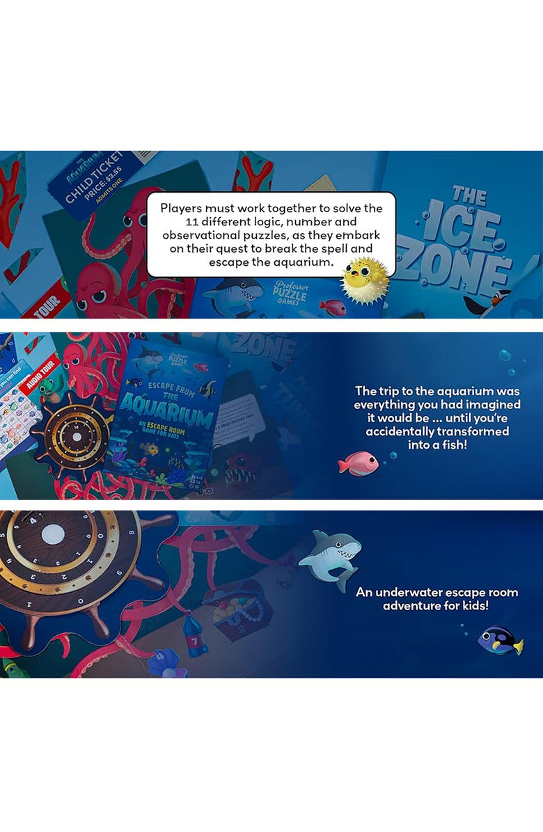 Professor Puzzle Escape From The Aquarium Puzzles, Alternate, color, 