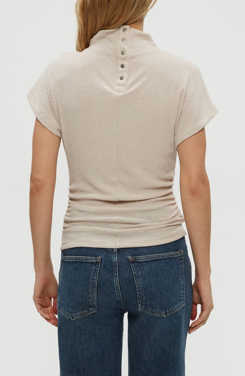 Michael Stars Lara Mock Neck Rib Sweater, Alternate, color, Cement