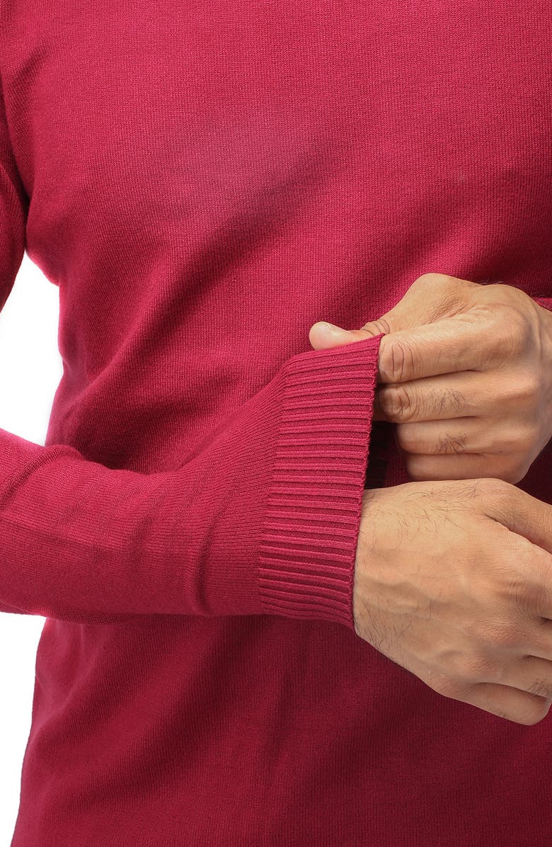 XRAY Core Mock Neck Knit Sweater, Alternate, color, Dark Burgundy