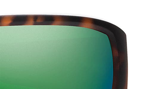 Smith Hookset 62mm Chromapop™ Polarized Oversize Wraparound Sunglasses In Tortoise/glass Green