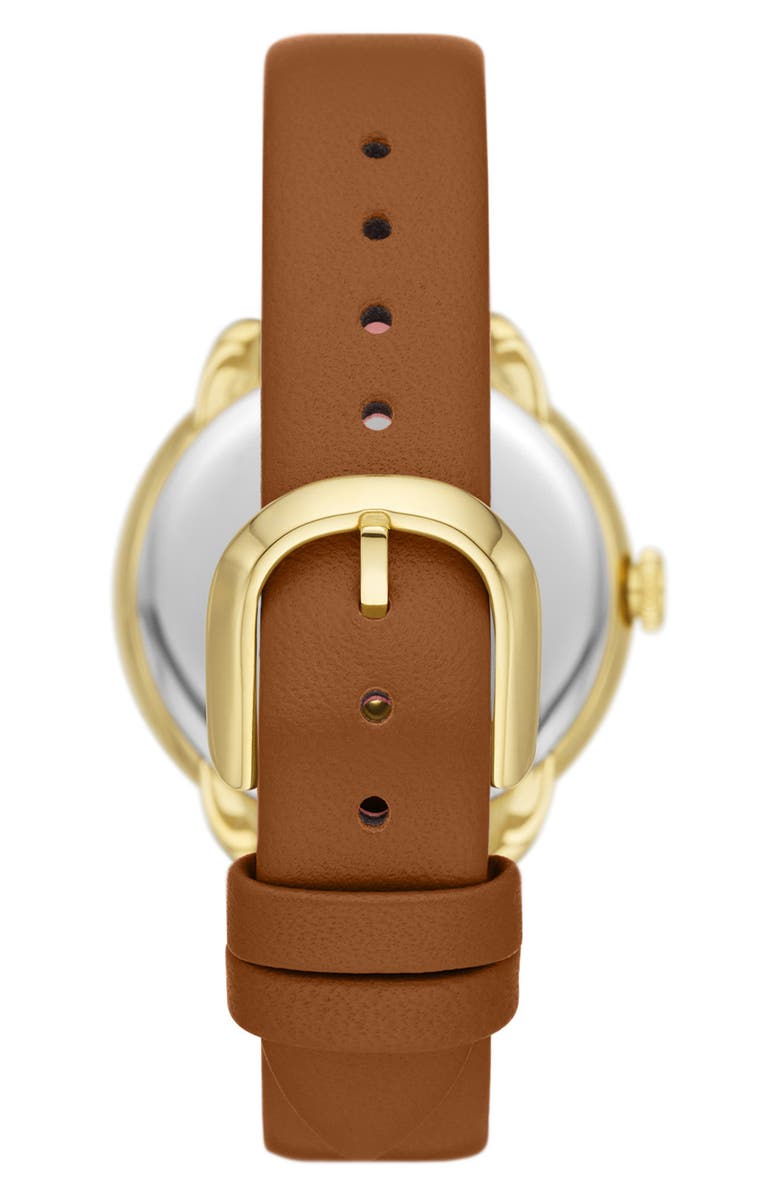 Kate Spade New York morningside scallop leather strap watch, 34mm, Alternate, color, 