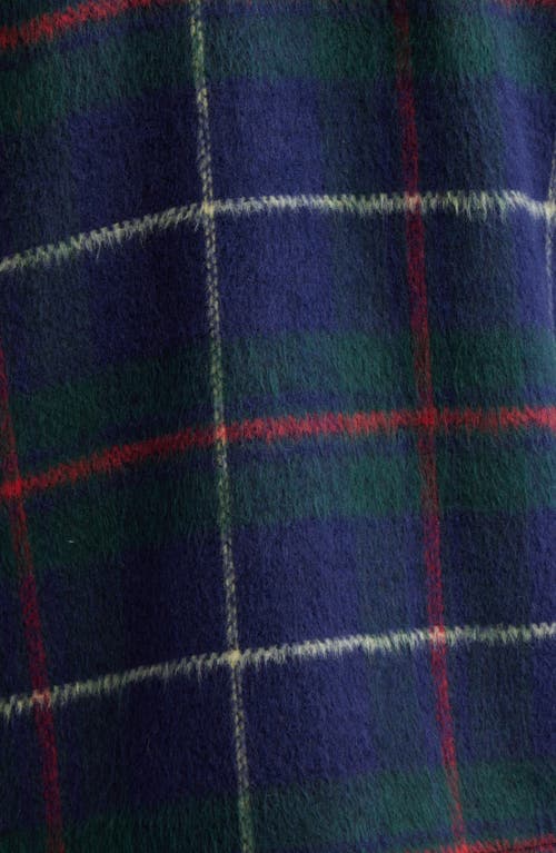 Thread & Supply Fringe Plaid Shacket In Blue