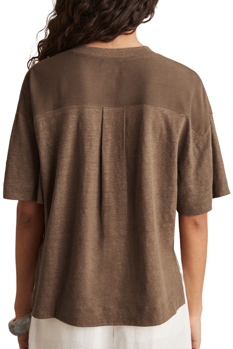Ember Linen T-Shirt, Alternate, color, BROWN