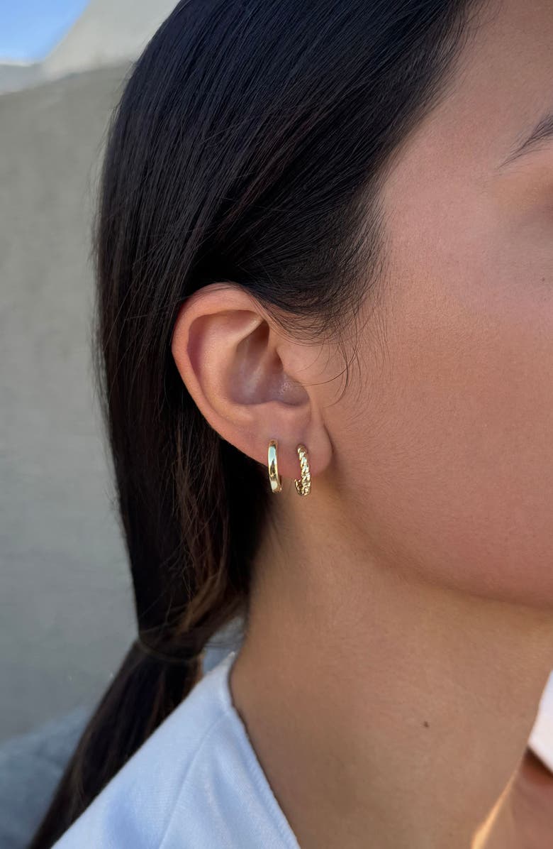 Adornia Set of 3 Hoop Earrings, Alternate, color, Gold