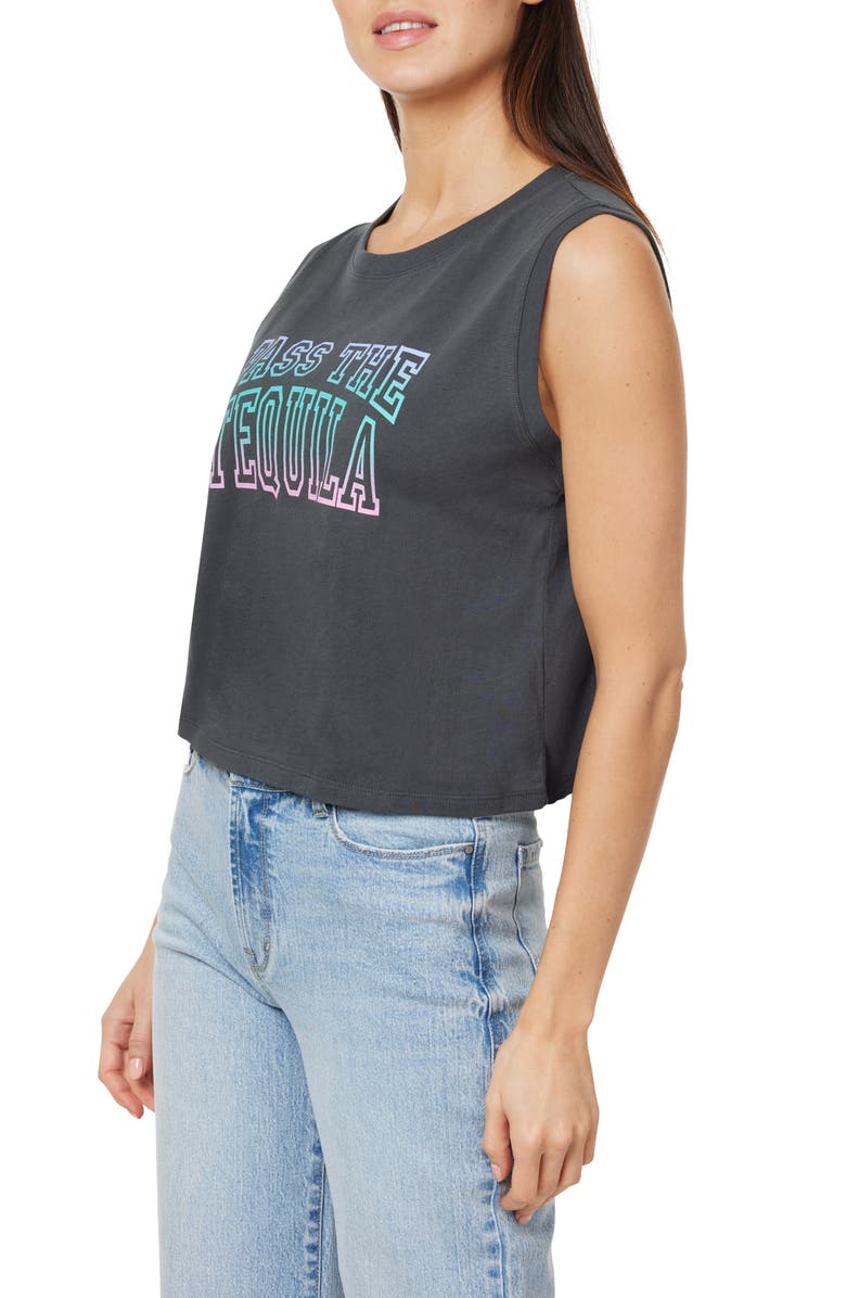 Kensie The Relaxed Muscle Graphic Tank, Alternate, color, Black Oyster Tequila