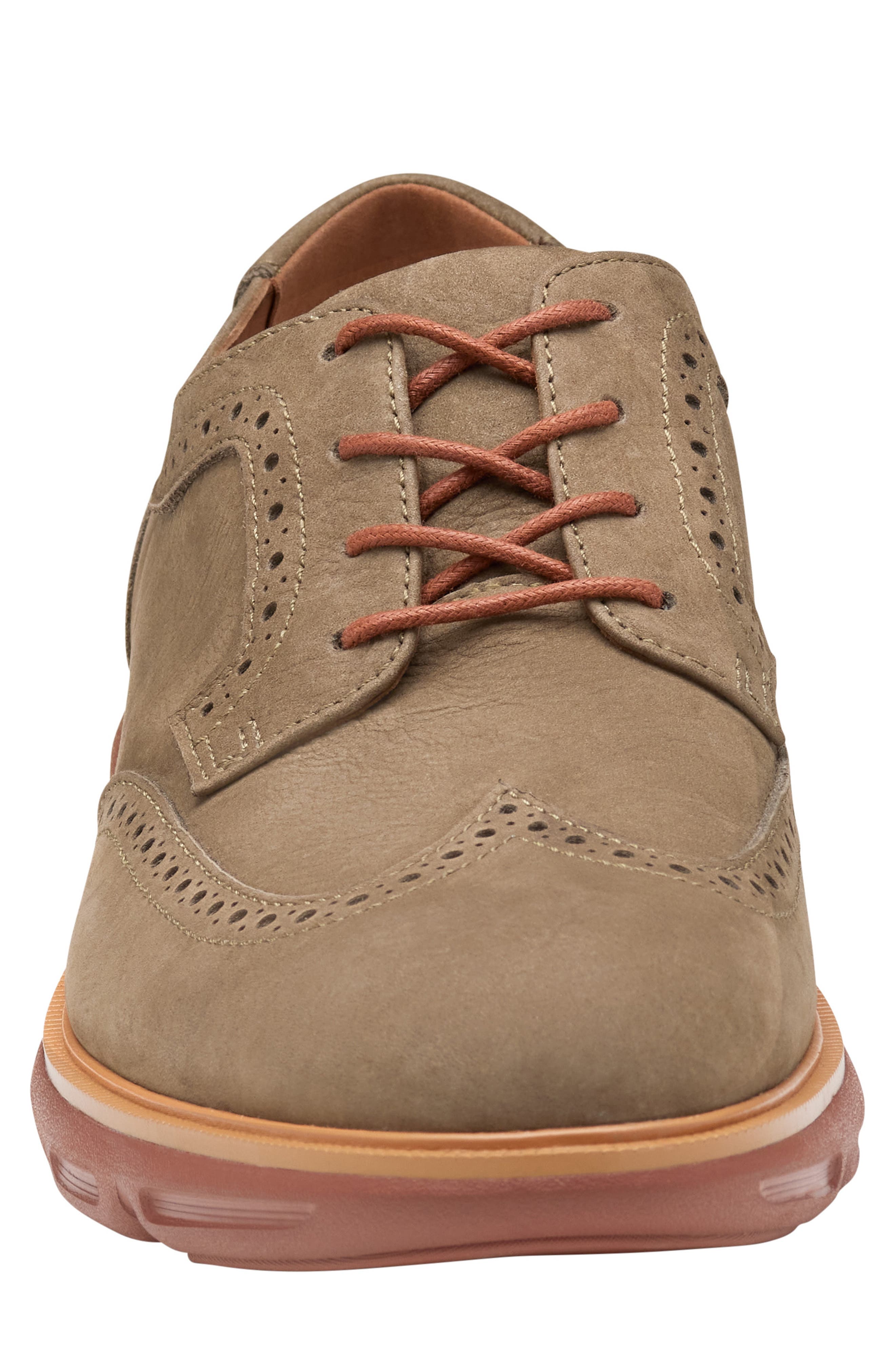 Larkin Wingtip Derby, Alternate, color, TAUPE NUBUCK