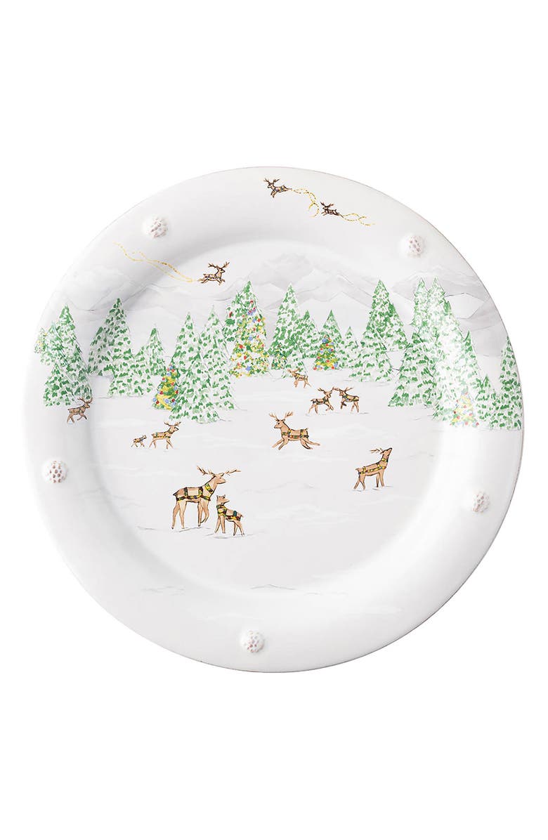 Juliska Berry & Thread North Pole Dinner Plate, Main, color, White Multi