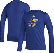 adidas Men's adidas Royal Kansas Jayhawks Primary Locker Logo Pre-Game Long Sleeve T-Shirt