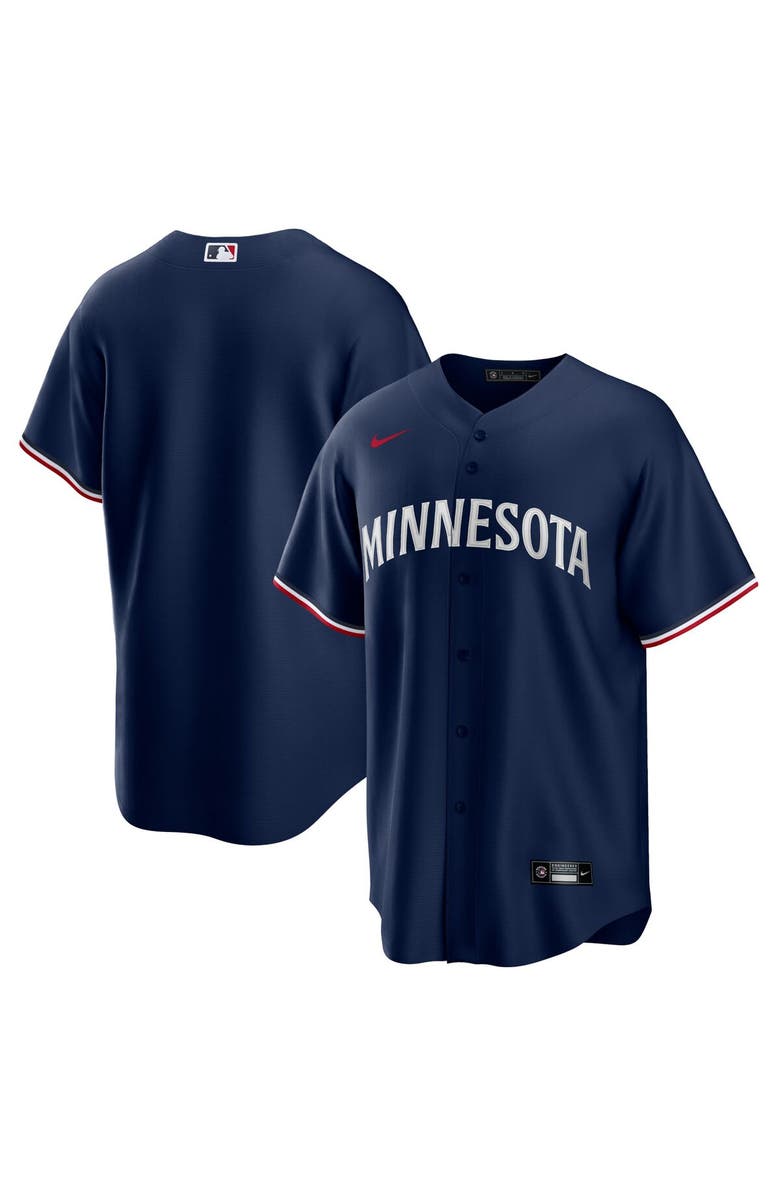 Nike Men's Nike Navy Minnesota Twins Alternate Replica Team Logo Jersey, Main, color, 