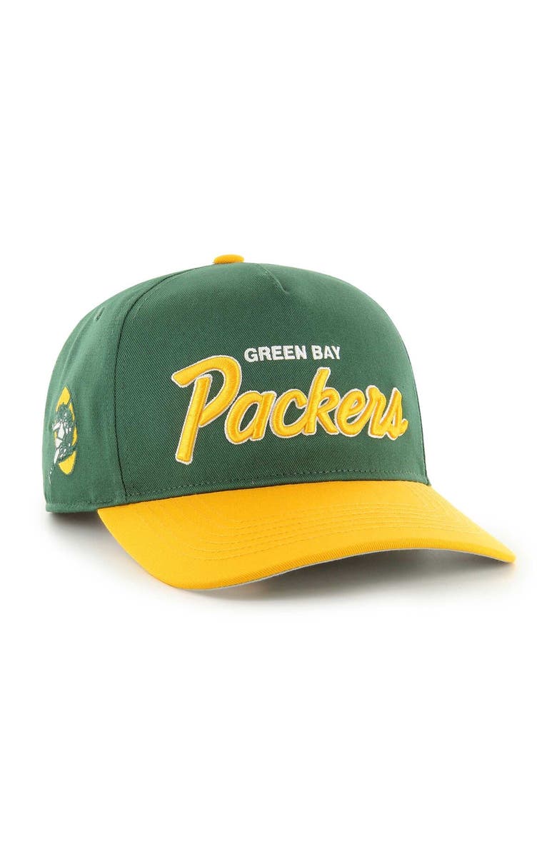 '47 Men's '47 Green/Gold Green Bay Packers Crosstown Two-Tone Hitch Adjustable Hat, Main, color, 