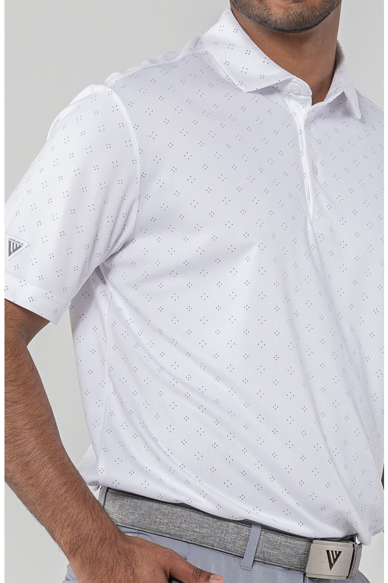 Detect Knit Polo, Alternate, color, WHITE/ CHARCOAL