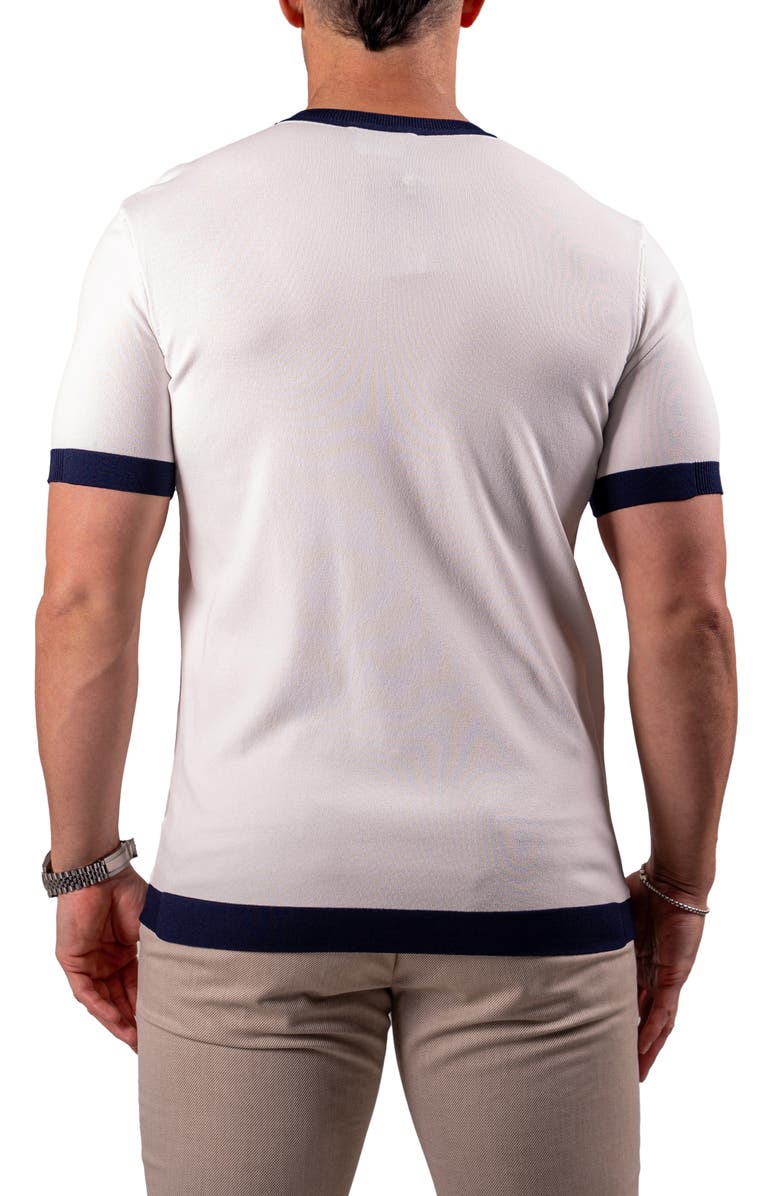 Maceoo Short Sleeve Sweater, Alternate, color, White