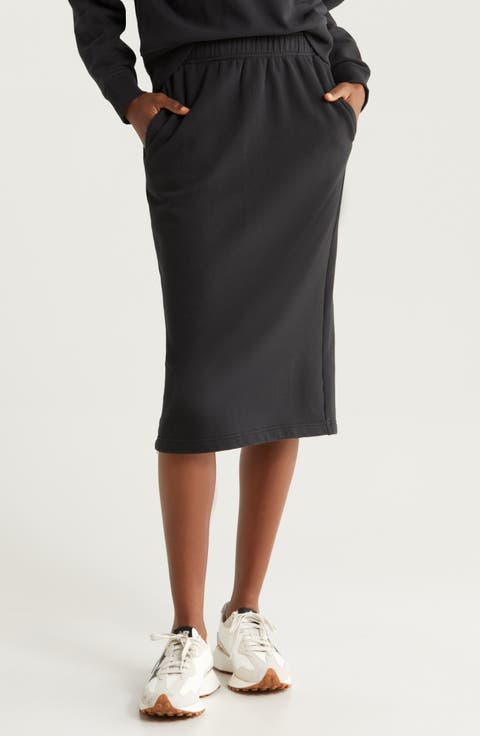 Cloud Fleece Midi Skirt
