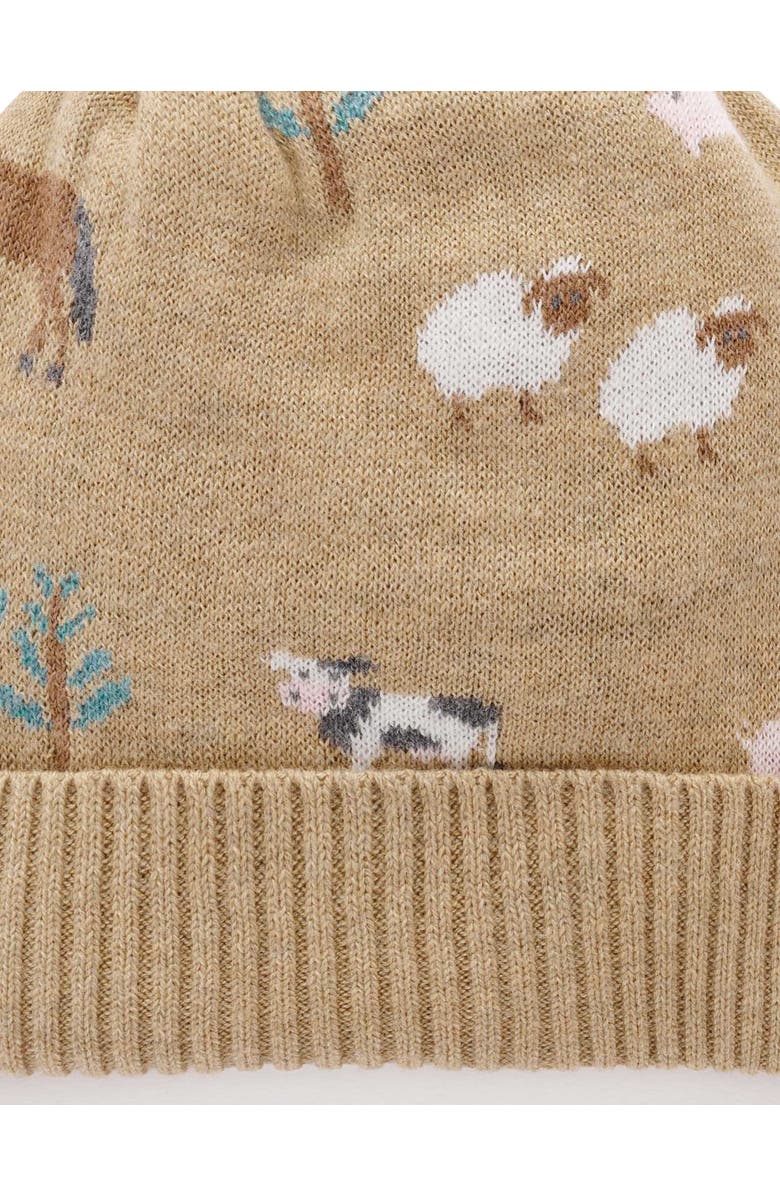 Purebaby On The Farm Beanie, Alternate, color, Farm Jacquard