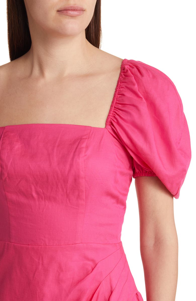 & Other Stories Gathered Puff Sleeve Dress, Alternate, color, Pink