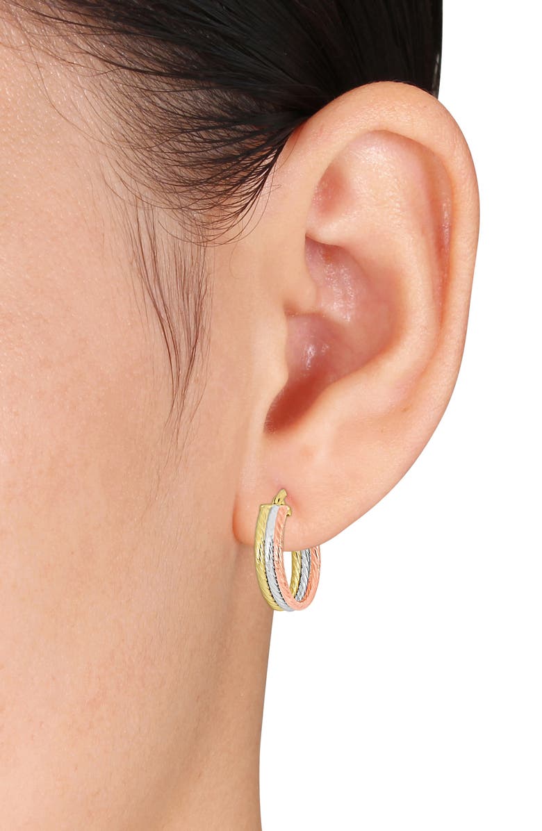 DELMAR Twisted Triple Hoop Earrings, Alternate, color, Multi-Color