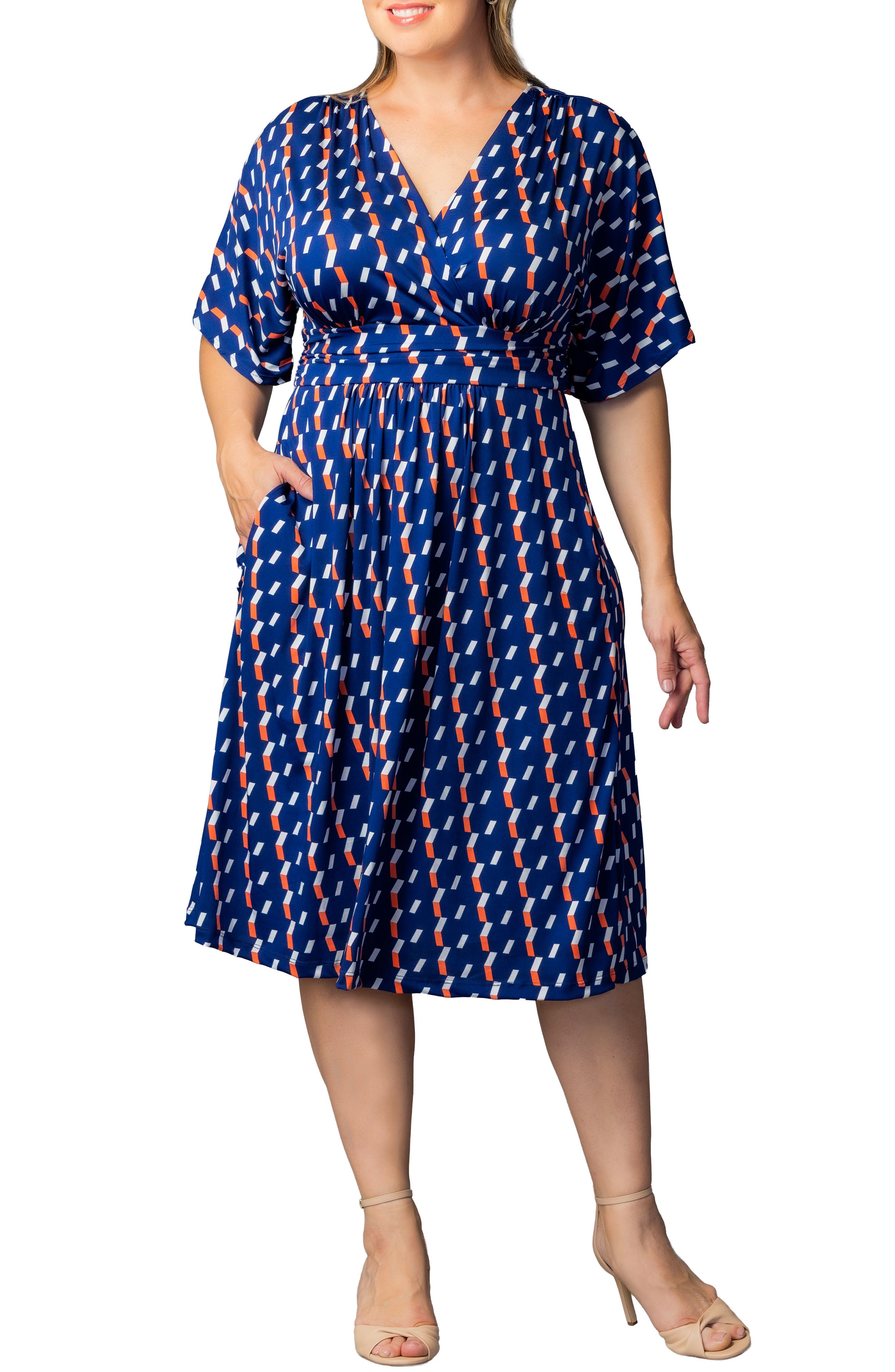 NAVY GEO PRINT