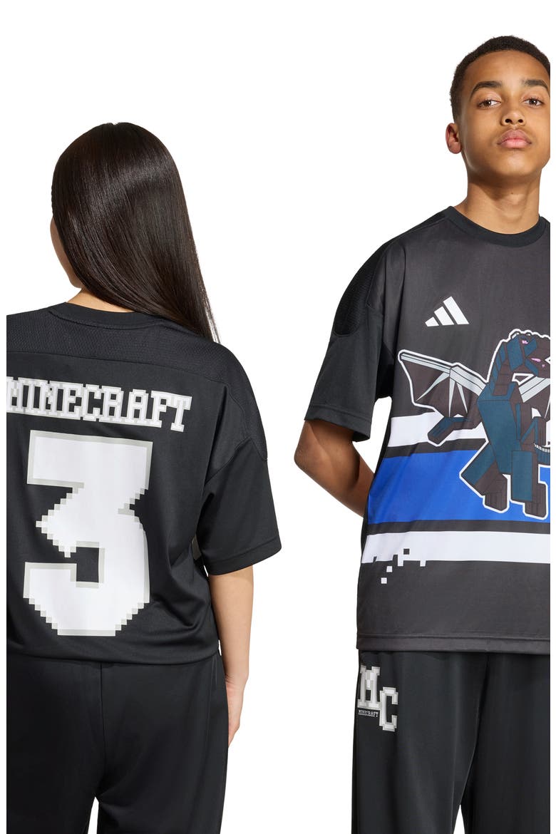 x Minecraft Kids' Graphic Print T-Shirt, Alternate, color, BLACK