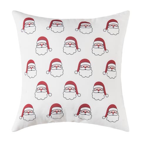 Santa Season Christmas Throw Indoor/Outdoor Accent Pillow, 18" x 18"