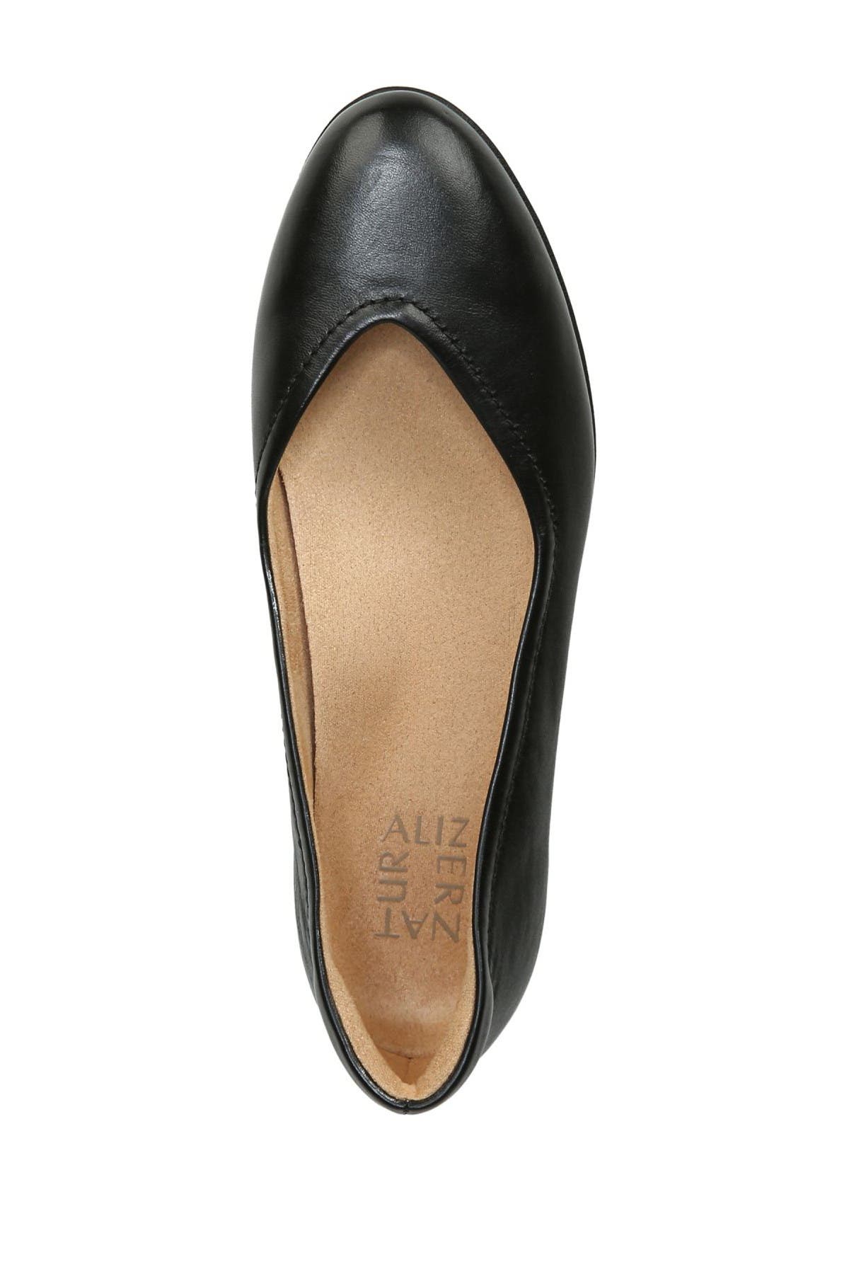 Naturalizer Vivienne Ballet Flat - Wide Width Available, Alternate, color, Black Leather
