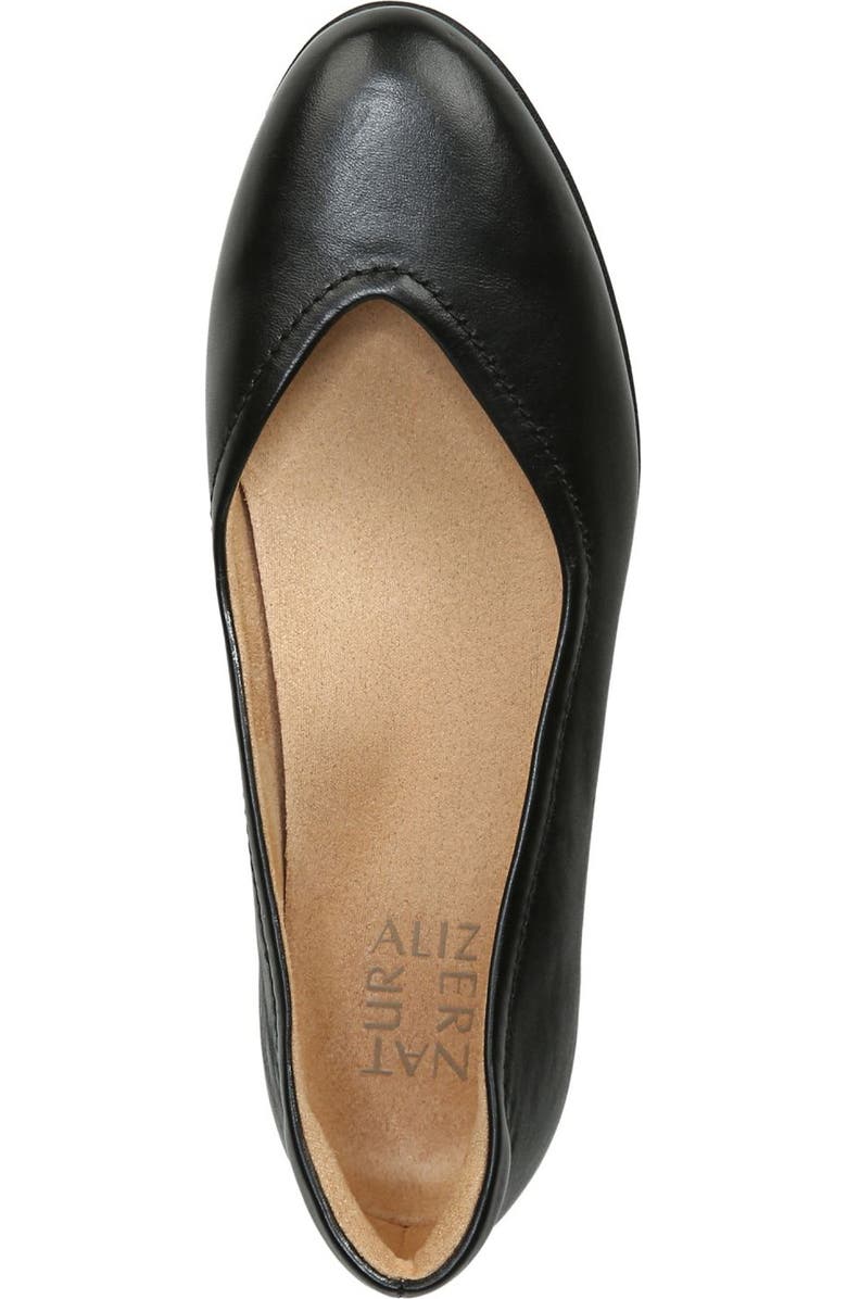 Naturalizer Vivienne Ballet Flat - Wide Width Available, Alternate, color, Black Leather