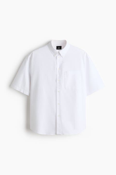 Relaxed Fit Short-sleeved Oxford Shirt