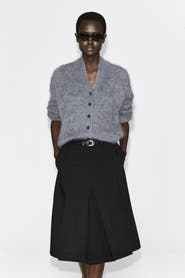 COS Draped Brushed Merino Wool Cardigan