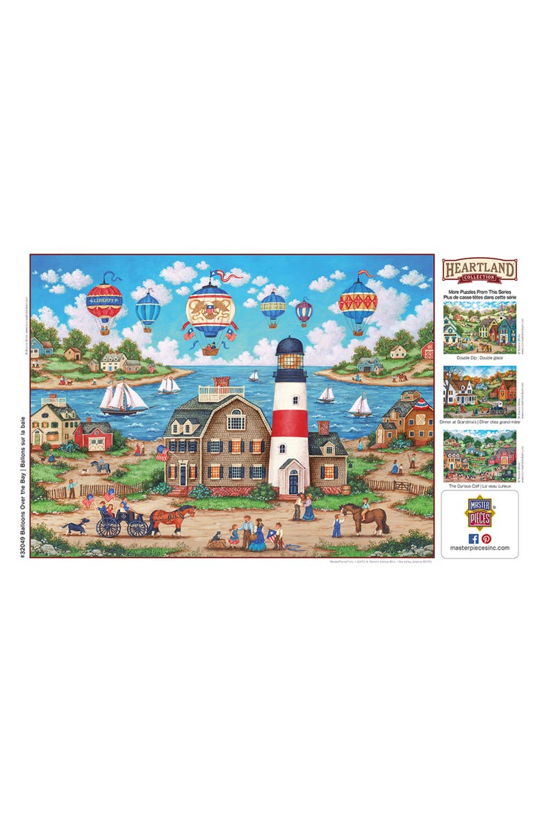 Balloons Over the Bay 550 Piece Puzzle, Alternate, color, Multicolor